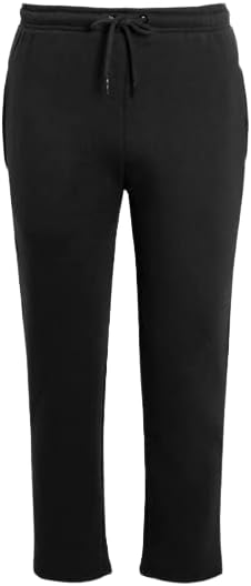 Men's Open Hem Terry Fleece Jogging Bottom Sweatpants with Pockets UK Size S to 5XL
