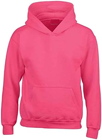 Unisex Girls Boys Hooded Sweat Shirt Tops Plain Hooded Jumpers UK Size 5 to 13 Years