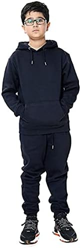 Unisex Girls & Boys Plain Pullover Hooded & Bottom Full Tracksuit UK Age 7/8 9/10 11/12 13 Years