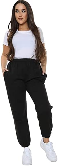 Women's Plus Size Lounge wear Sweatpants Cuffed Bottoms UK Size 16 to 28