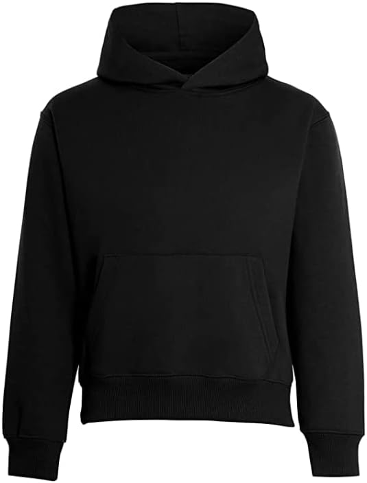 Unisex Girls Boys Hooded Sweat Shirt Tops Plain Hooded Jumpers UK Size 5 to 13 Years
