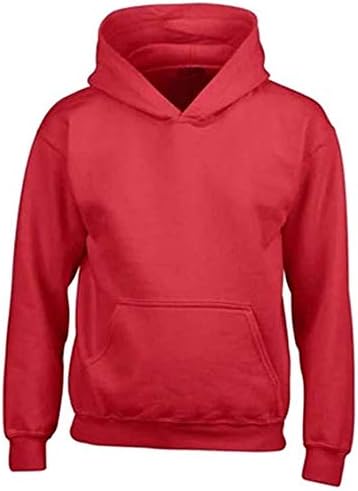 Unisex Girls Boys Hooded Sweat Shirt Tops Plain Hooded Jumpers UK Size 5 to 13 Years