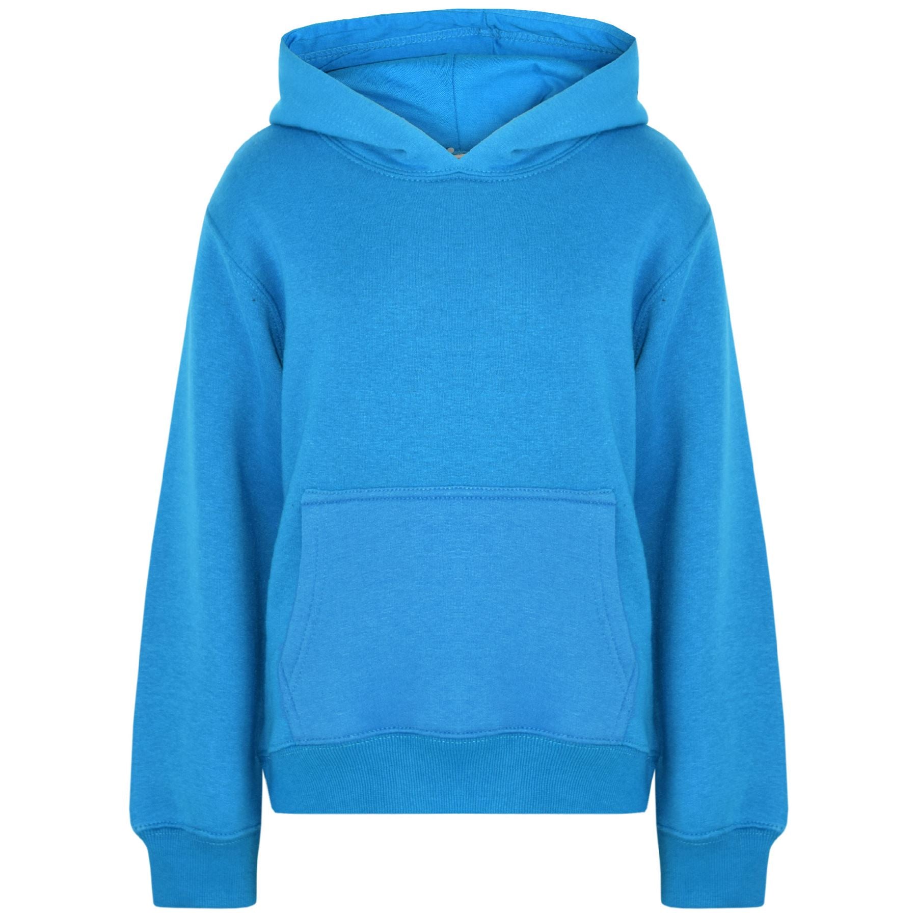 Unisex Girls Boys Hooded Sweat Shirt Tops Plain Hooded Jumpers UK Size 5 to 13 Years