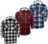 Men's Padded Lumberjack Sherpa Fur Lined Hooded Check Jacket Size S to 5XL