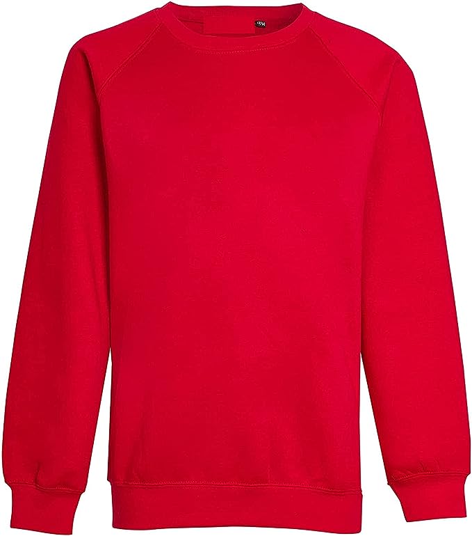 Boys Girls Unisex School Uniform Fleece Sweatshirt Jumper Top Age 5-14 Years