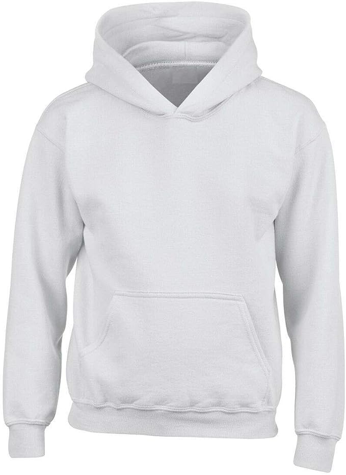 Unisex Girls Boys Hooded Sweat Shirt Tops Plain Hooded Jumpers UK Size 5 to 13 Years