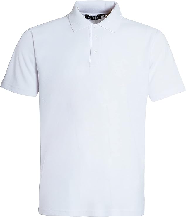 Boys & Girls Unisex Plain Cotton Polo Shirts Back to School Uniform Summer Age 5-14 Years