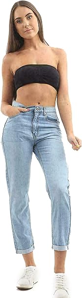 Women Denim Boyfriend Mom Jeans UK Size 8 to 20