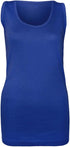 Women's Ladies Plus Size Plain Rib Vest Top UK Size 14 to 28