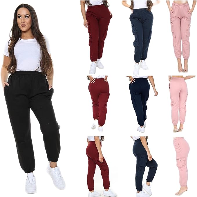 Women's Oversized Cargo Pockets Joggers Sweatpants
