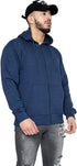 Mens Fleece Hooded Zip Plain Sweatshirt Top Sizes S to 5XL
