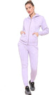Women's Plain Tracksuit Hood Zip Top & Jogging Bottom