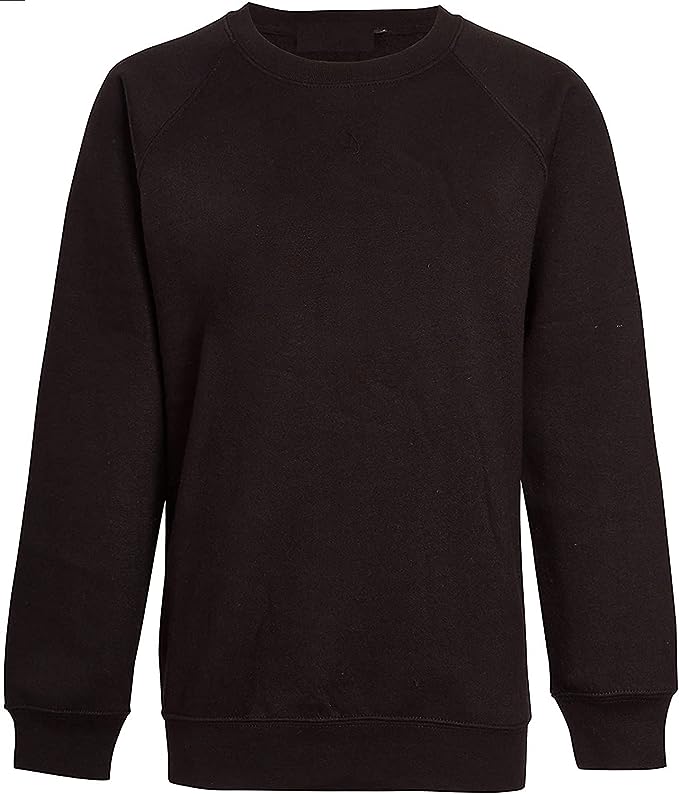 Boys Girls Unisex School Uniform Fleece Sweatshirt Jumper Top Age 5-14 Years