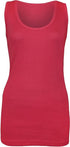 Women's Ladies Plus Size Plain Rib Vest Top UK Size 14 to 28