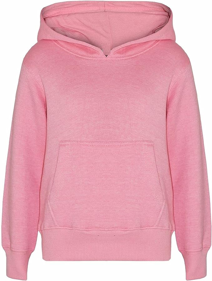 Unisex Girls Boys Hooded Sweat Shirt Tops Plain Hooded Jumpers UK Size 5 to 13 Years