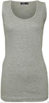 Women's Ladies Plus Size Plain Rib Vest Top UK Size 14 to 28