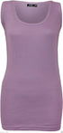 Women's Ladies Plus Size Plain Rib Vest Top UK Size 14 to 28