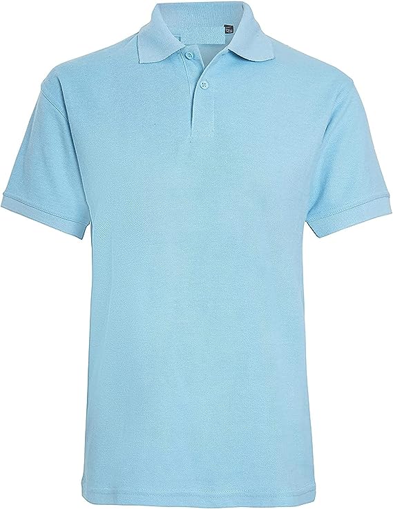 Boys & Girls Unisex Plain Cotton Polo Shirts Back to School Uniform Summer Age 5-14 Years