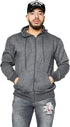Mens Fleece Hooded Zip Plain Sweatshirt Top Sizes S to 5XL