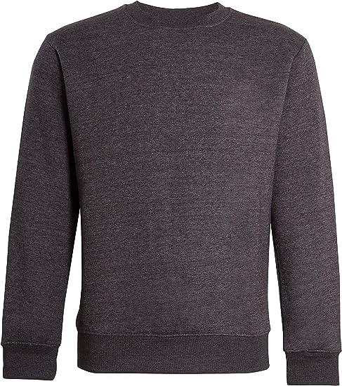 Men's Plain Sweatshirt Fleece Round Neck Jumper Casual Leisure Top Size S to 5XL