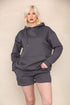 Women 2 Piece Pullover Sweatshirt Hoodies with Short Full outfit set
