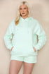 Women 2 Piece Pullover Sweatshirt Hoodies with Short Full outfit set
