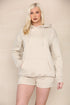 Women 2 Piece Pullover Sweatshirt Hoodies with Short Full outfit set