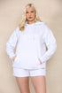Women 2 Piece Pullover Sweatshirt Hoodies with Short Full outfit set