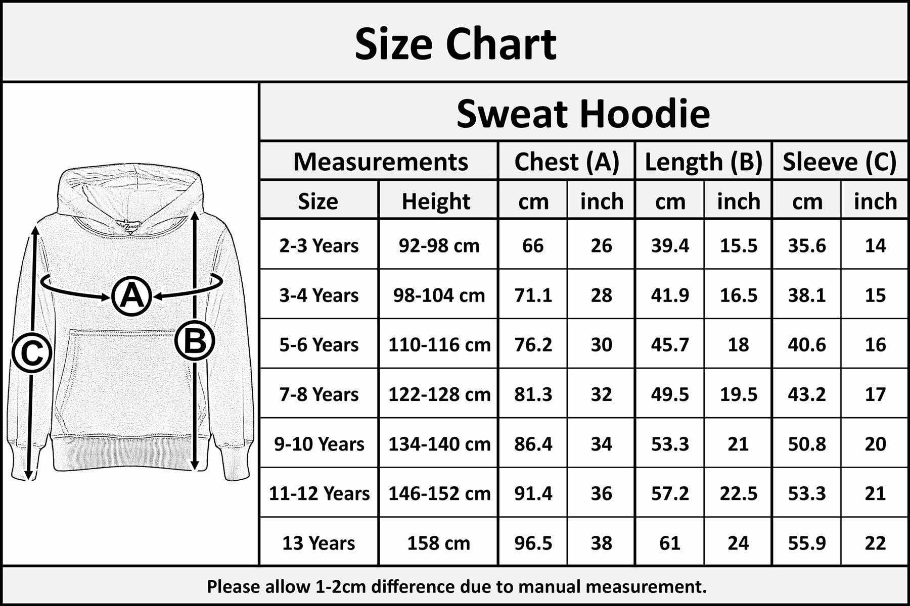 Unisex Girls Boys Hooded Sweat Shirt Tops Plain Hooded Jumpers UK Size 5 to 13 Years