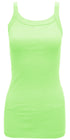 Ladies Strappy Rib Vest Plain Stretchy Ribbed Vest Top