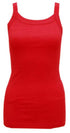 Ladies Strappy Rib Vest Plain Stretchy Ribbed Vest Top