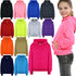 Unisex Girls Boys Hooded Sweat Shirt Tops Plain Hooded Jumpers UK Size 5 to 13 Years