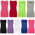 Women's Ladies Plus Size Plain Rib Vest Top UK Size 14 to 28
